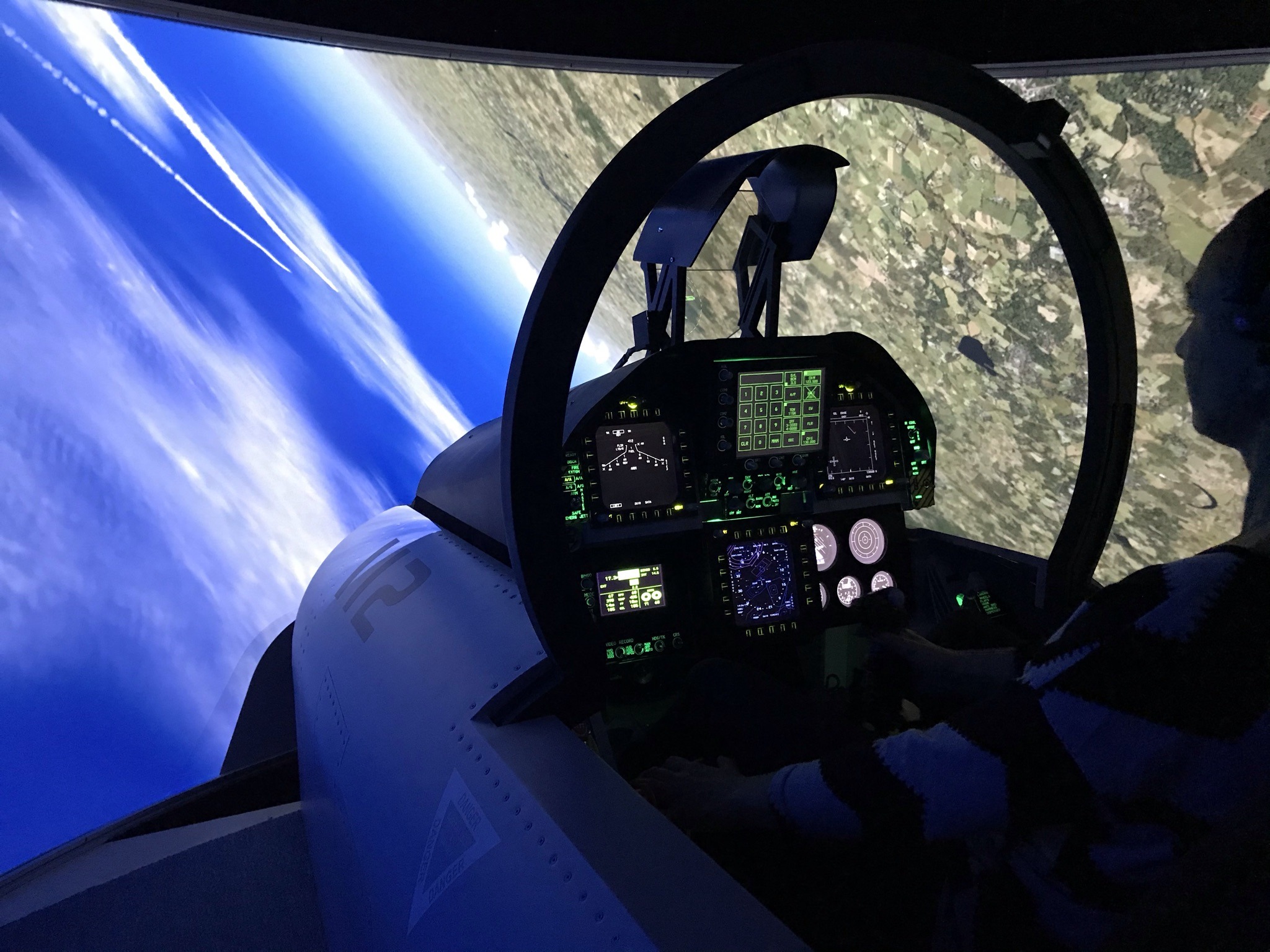 Kampfjet F/A-18 Cockpit
